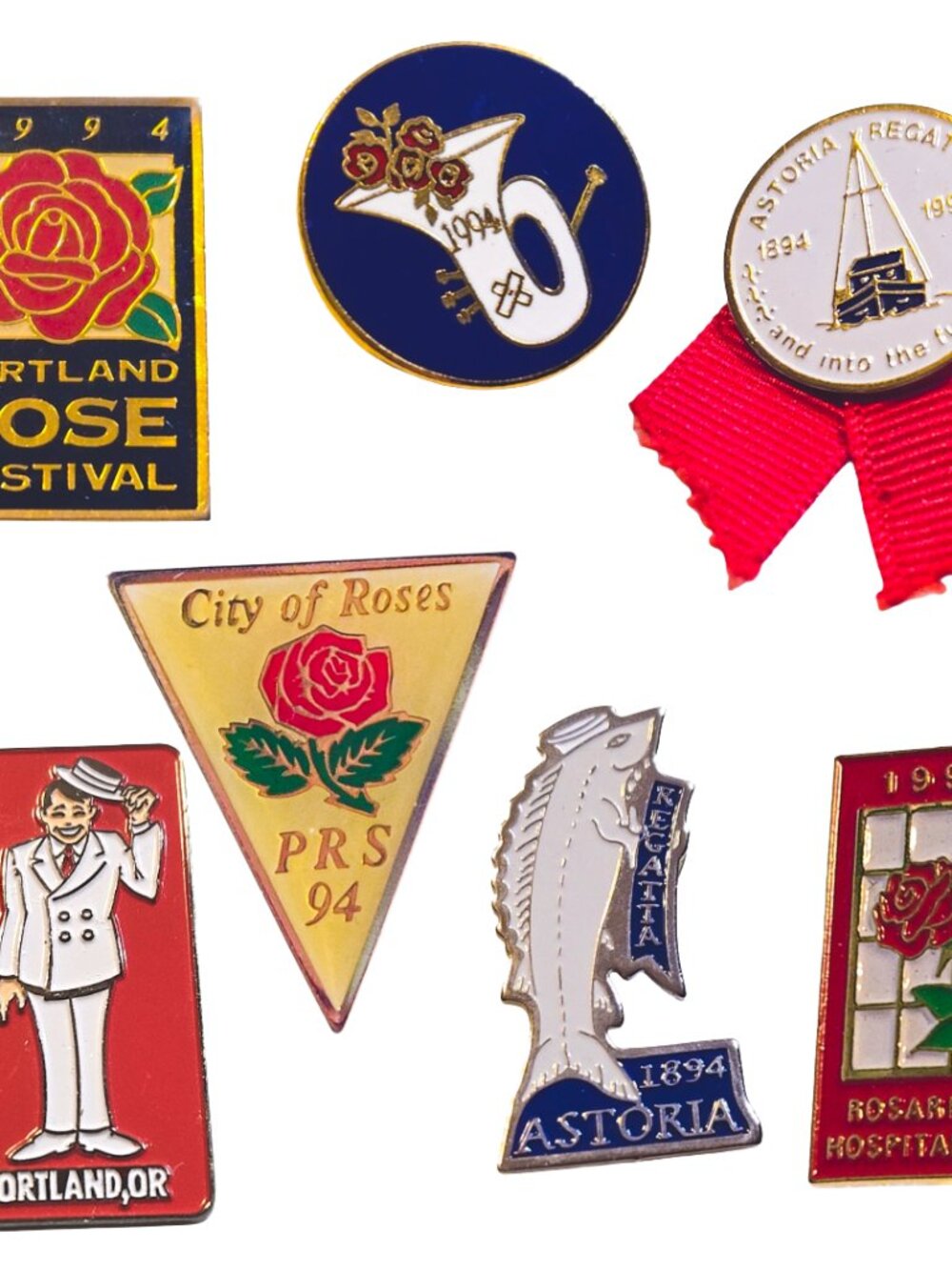 Lot 7 Vintage State Of Oregon Souvenir Lapel Pins Pinbacks